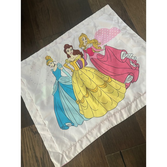 Disney Other - Vtg Disney Princess Pink Pillowcase Cinderella Belle Aurora Kids Bedding sham